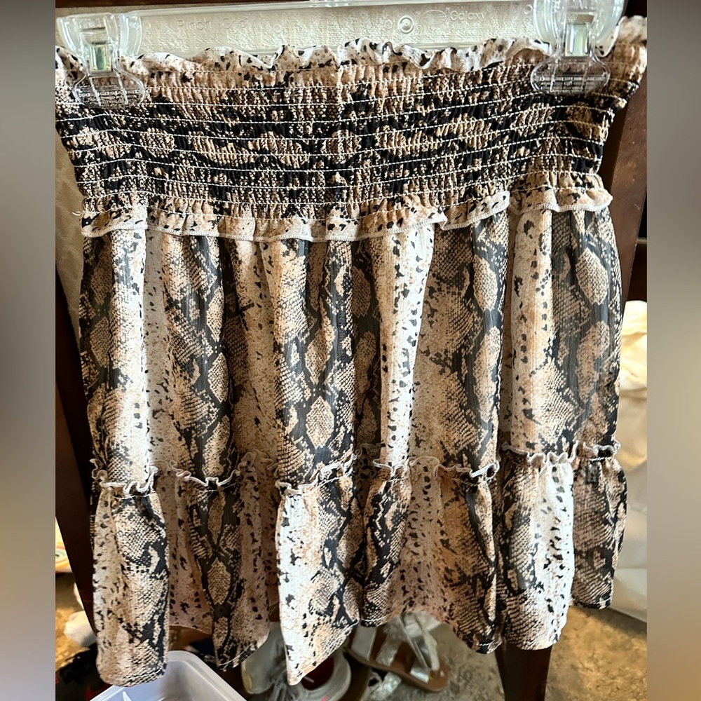Snake print skirt